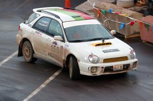 Ivo Draganov / Vladimir Yanev Subaru WRX Wagon on SS15 (Lakeshore Drive).