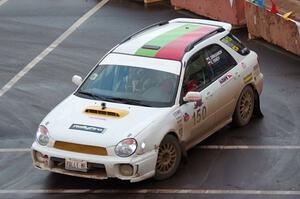 Ivo Draganov / Vladimir Yanev Subaru WRX Wagon on SS15 (Lakeshore Drive).