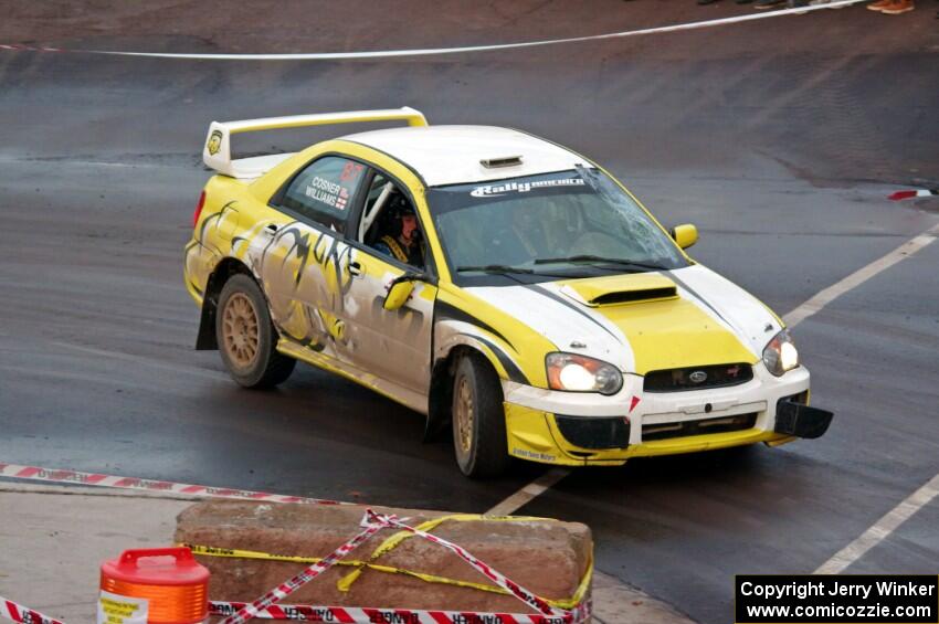 Mark Williams / Angela Cosner Subaru WRX STi on SS15 (Lakeshore Drive).