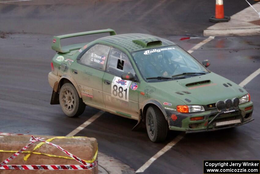 Geoff Weide / Derric Throne Subaru Impreza on SS15 (Lakeshore Drive).