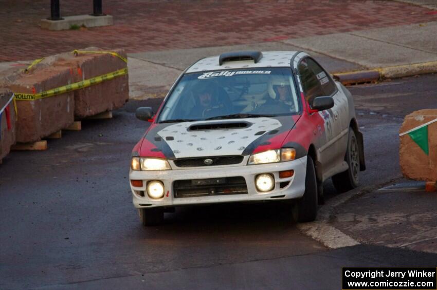 Chris Barribeau / Zach Rondeau Subaru Impreza on SS15 (Lakeshore Drive).