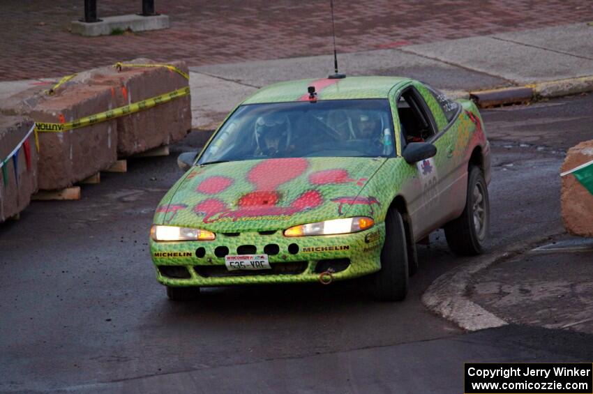 Eric Carlson / Camille Carlson Mitsubishi Eclipse on SS15 (Lakeshore Drive).