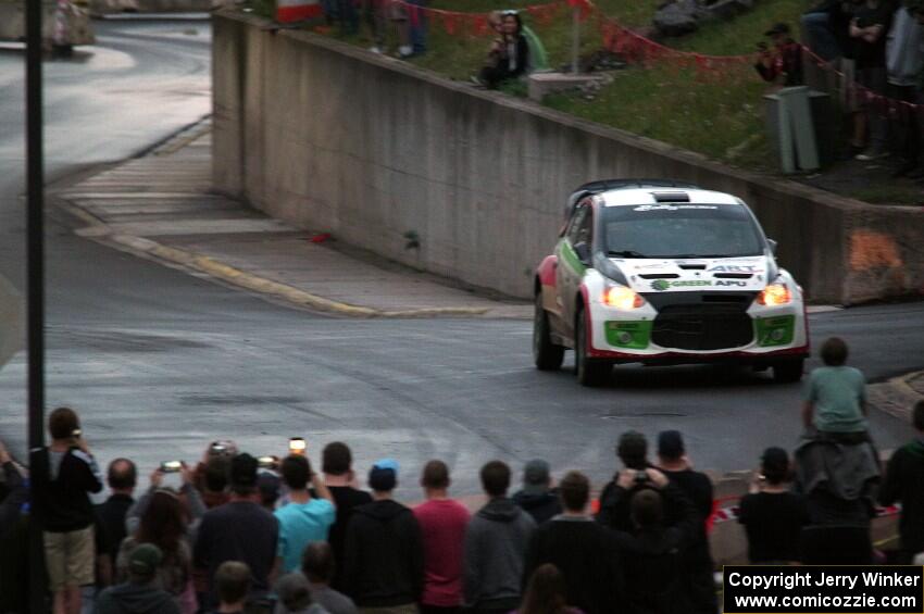 Arkadiusz Gruszka / Lukasz Wronski Mitsubishi Mirage RS on SS15 (Lakeshore Drive).