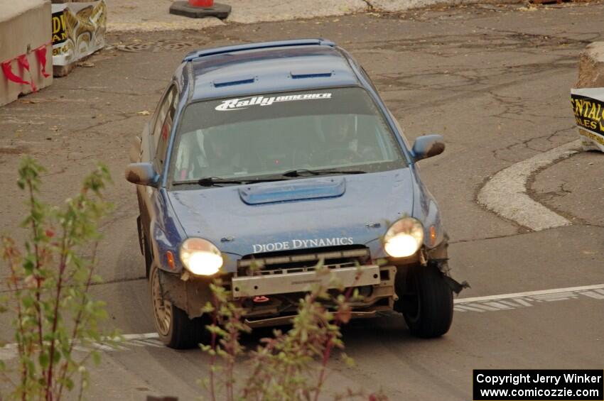 Nate Usher / Marianna Langosch Subaru WRX Wagon on SS15 (Lakeshore Drive).