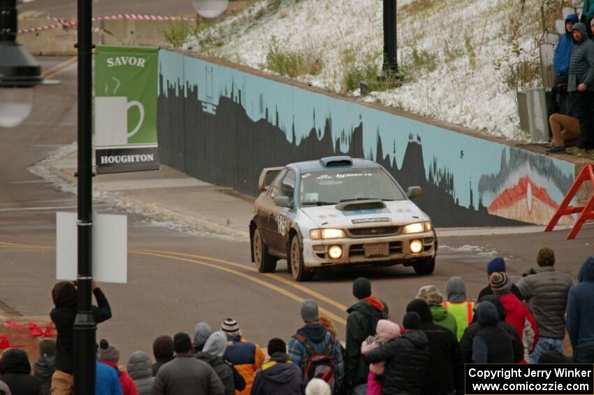 Tyler Matalas / Paul Brauner Subaru Impreza on SS15 (Lakeshore Drive).