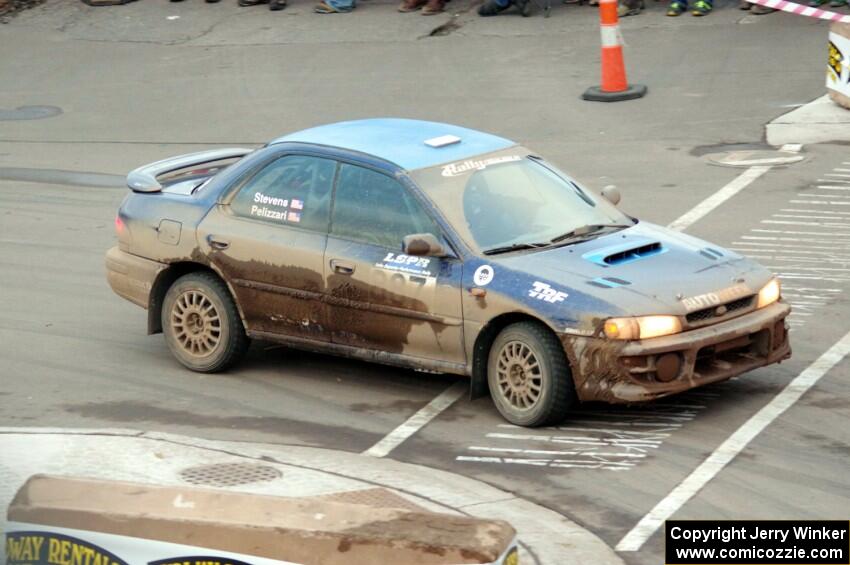 Jimmy Pelizzari / Kate Stevens Subaru Impreza on SS15 (Lakeshore Drive).