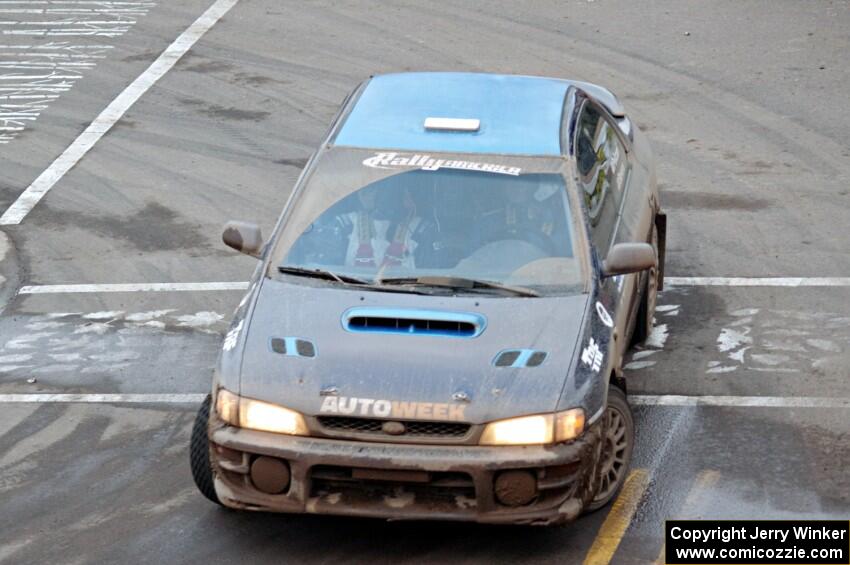 Jimmy Pelizzari / Kate Stevens Subaru Impreza on SS15 (Lakeshore Drive).