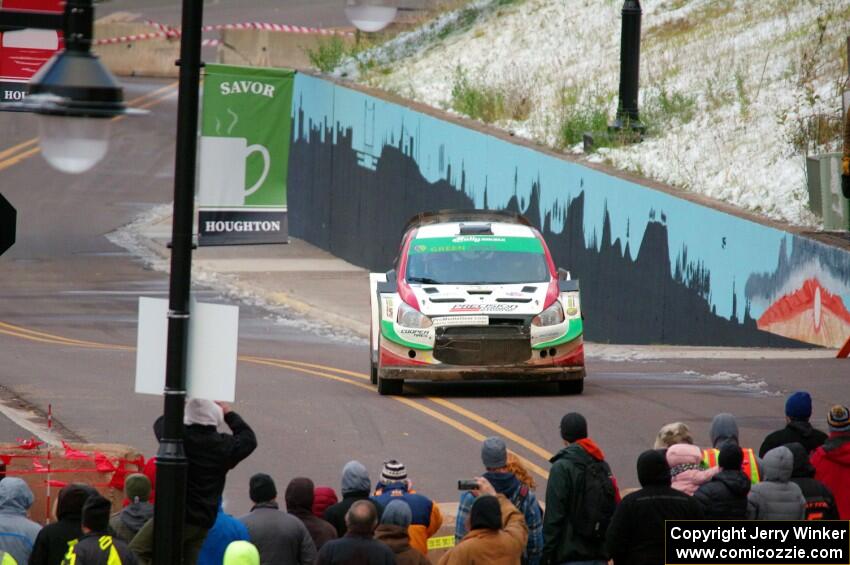 Arkadiusz Gruszka / Lukasz Wronski Mitsubishi Mirage RS on SS15 (Lakeshore Drive).