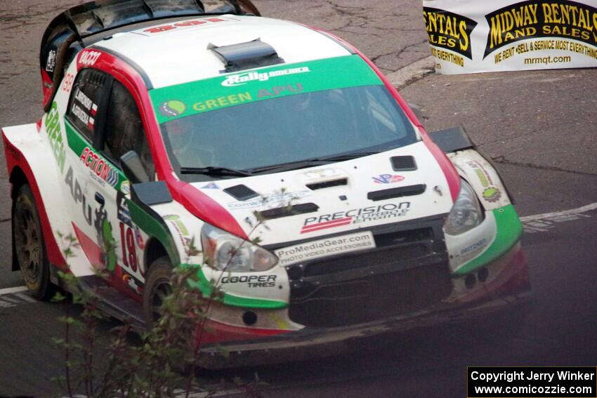 Arkadiusz Gruszka / Lukasz Wronski Mitsubishi Mirage RS on SS15 (Lakeshore Drive).