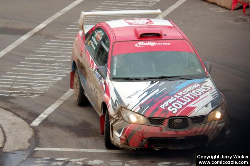 Arek Bialobrzeski / Aris Mantopoulos Subaru Impreza on SS15 (Lakeshore Drive).