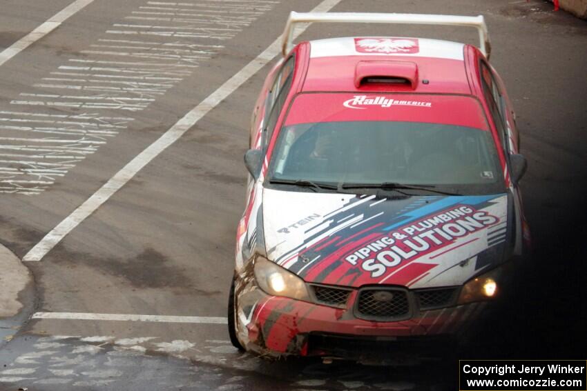 Arek Bialobrzeski / Aris Mantopoulos Subaru Impreza on SS15 (Lakeshore Drive).