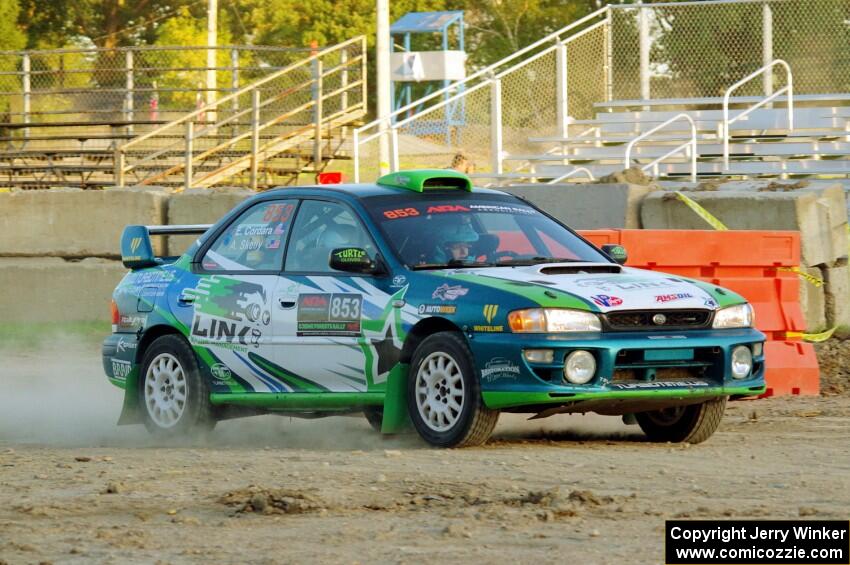 Amanda Skelly / Elizabeth Cordara Subaru Impreza on SS1.