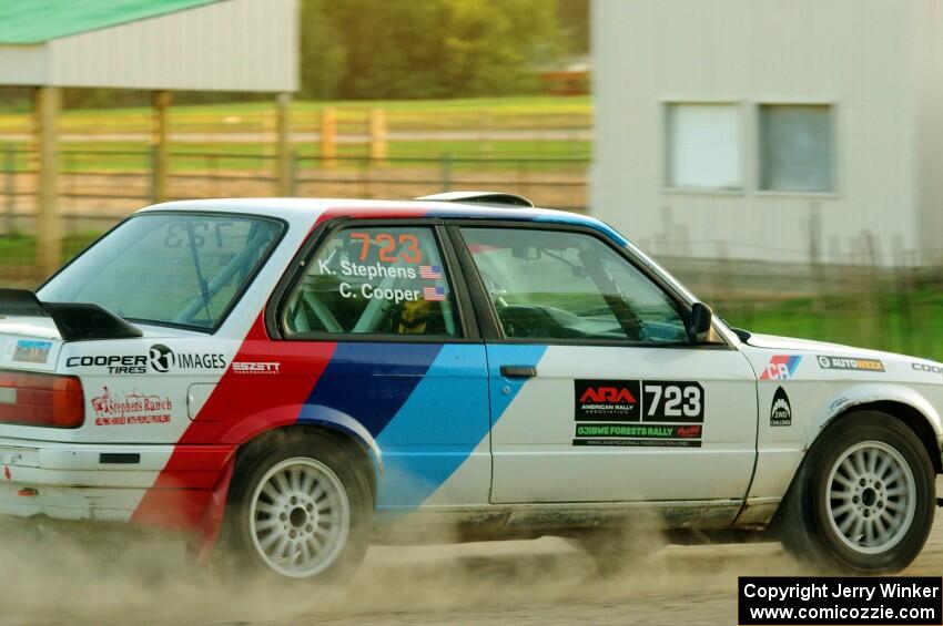 Calvin Cooper / Kelsey Stephens BMW 318is on SS1.