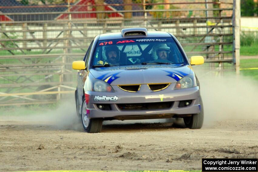 Mike Erickson / Jake Good Mitsubishi Lancer on SS1.