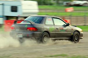 Jordan Locher / Tom Addison Subaru Impreza 2.5RS on SS1.