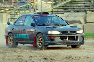 Jared Halpin / Tiffany MacDonald Subaru Impreza on SS1.