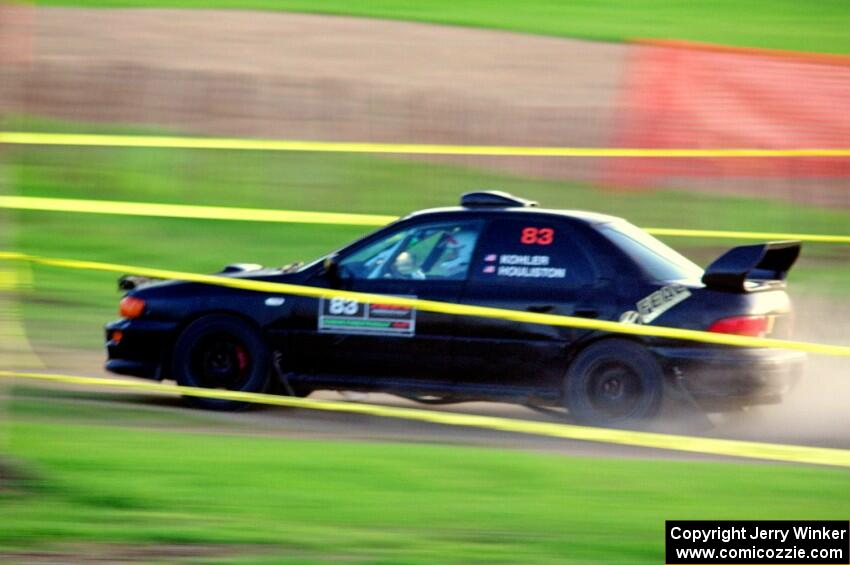 Jacob Kohler / Zach Houliston Subaru Impreza on SS1.