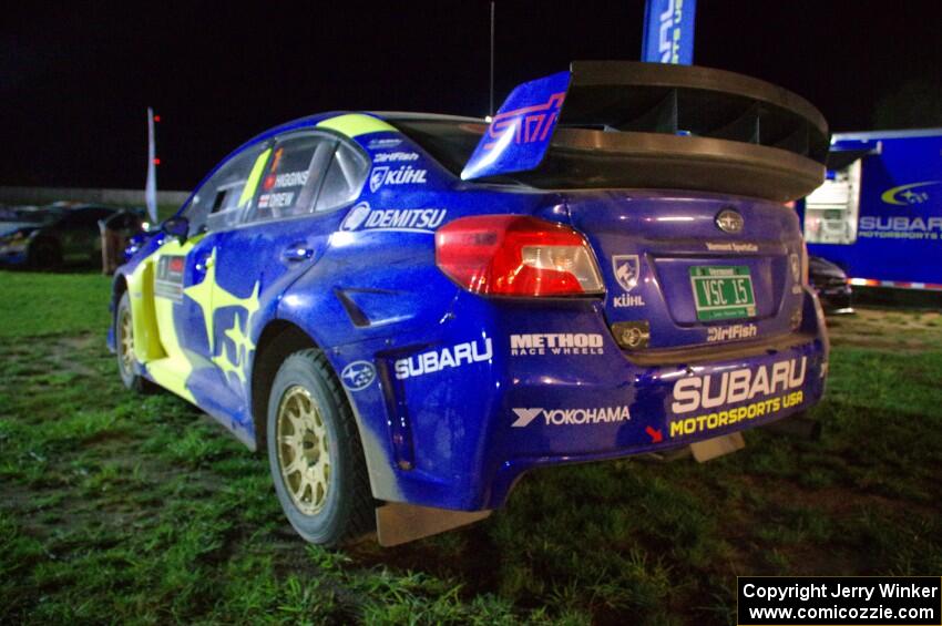 David Higgins / Craig Drew Subaru WRX STi  at Thursday night's parc expose.