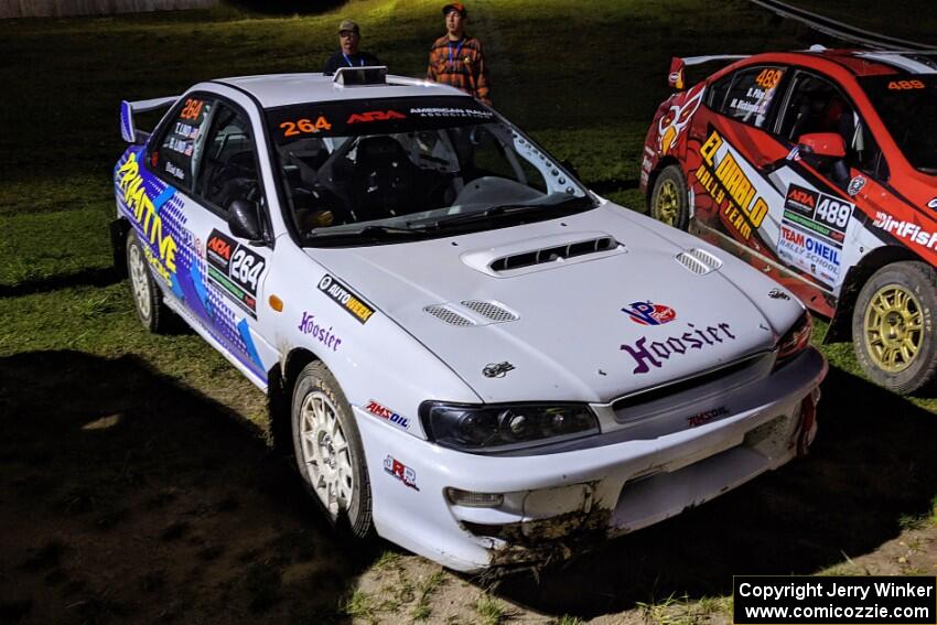 Blake Lind / Tricia Lind Subaru Impreza at Thursday night's parc expose.