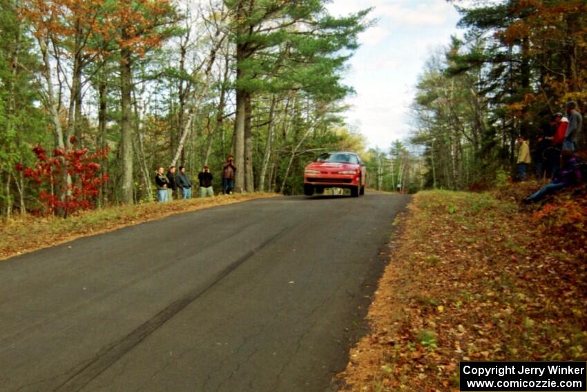 Mark Utecht / Brenda Lewis Mitsubishi Eclipse GSX at the midpoint jump on SS16, Brockway Mt.