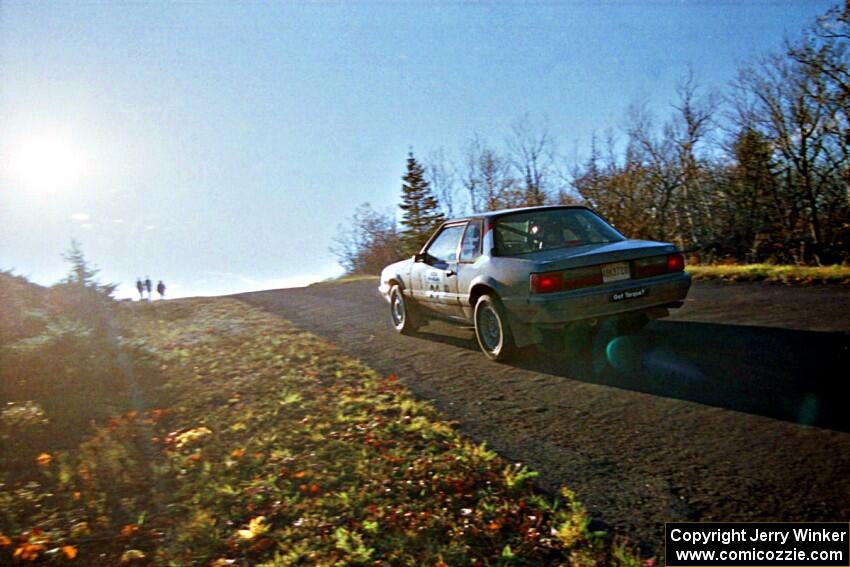 Mike Hurst / Rob Bohn Ford Mustang at speed on SS16, Brockway Mt.