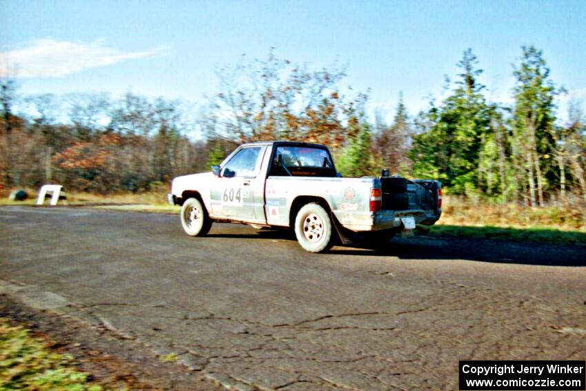 Bryan Ackerman / Sumit Panjabi Mitsubishi Mighty Max at speed on SS16, Brockway Mt.