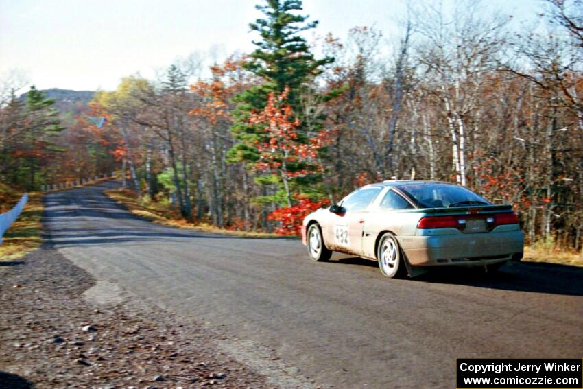 Ron Nelson / Mike Schaefer Eagle Talon at speed on SS16, Brockway Mt.