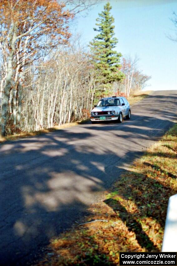 Ward Odgen / Casey Blust VW GTI at speed on SS16, Brockway Mt.