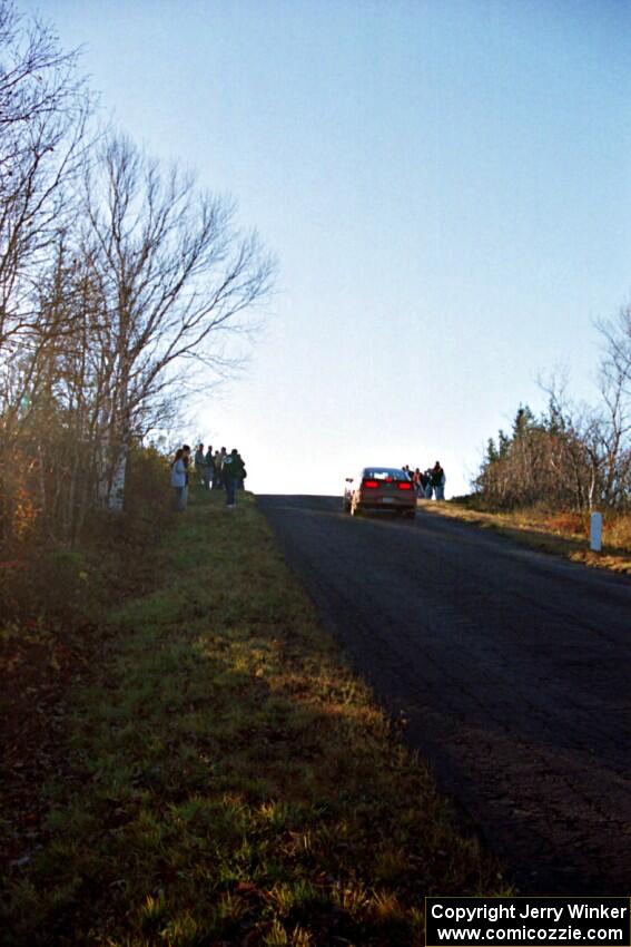 Dave LaFavor / Bob LaFavor Eagle Talon at speed on SS16, Brockway Mt.