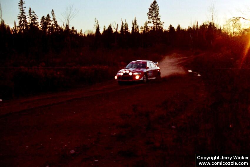 Rhys Millen / Lauchlin O'Sullivan Mitsubishi Lancer Evo 6.5 near the finish of SS19, Gratiot Lake II.