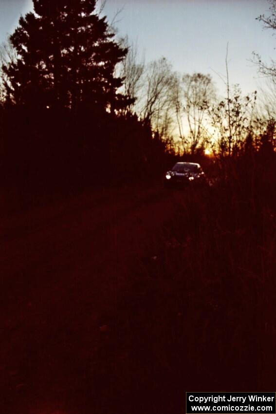 Karl Scheible / Brian Maxwell Subaru WRX STi comes into the spectator corner on SS19, Gratiot Lake II.