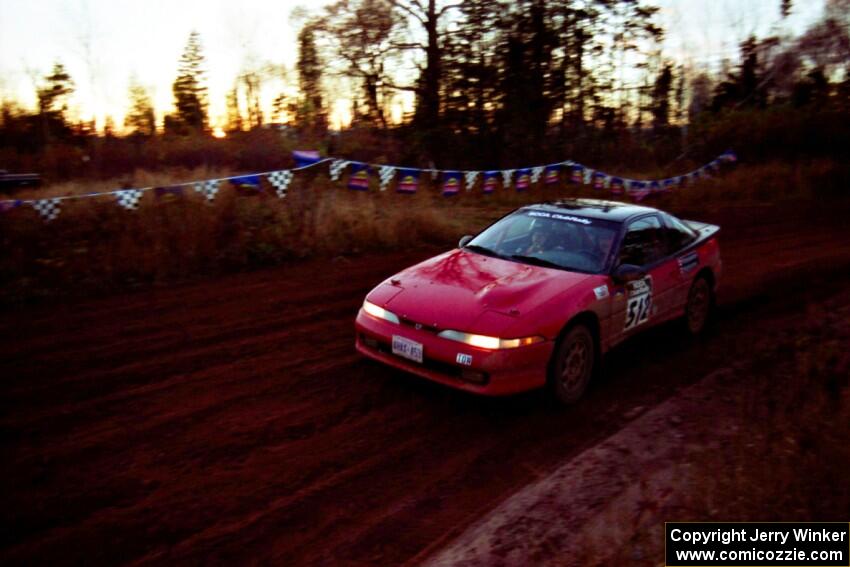 Jouni Pohjolainen / John Matikainen Eagle Talon comes through the spectator corner on SS19, Gratiot Lake II.