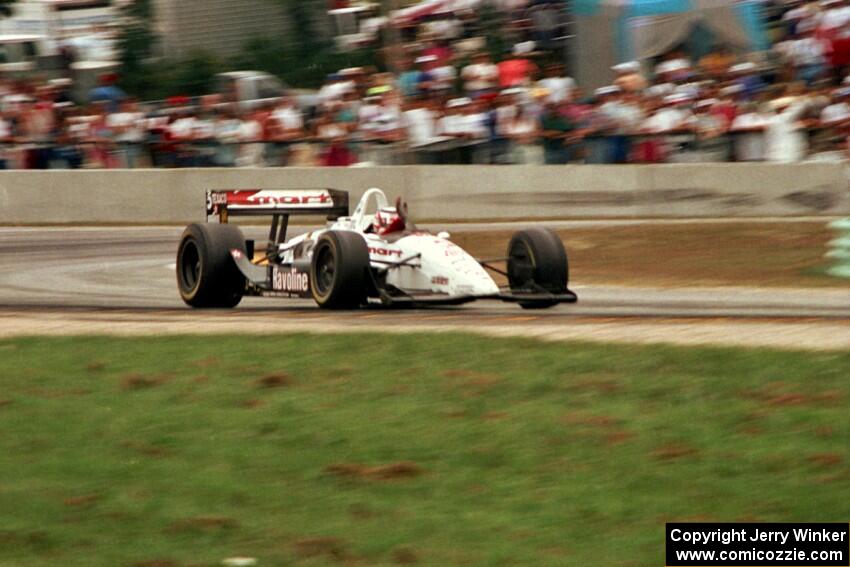 Nigel Mansell waves to the crowd from his Lola T-93/06/Ford Cosworth XB