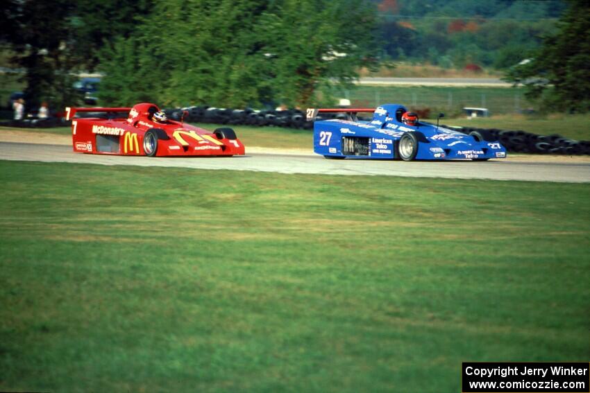 Mike Davies' and Scott Harrington's Shelby Can-Ams battle for the lead.