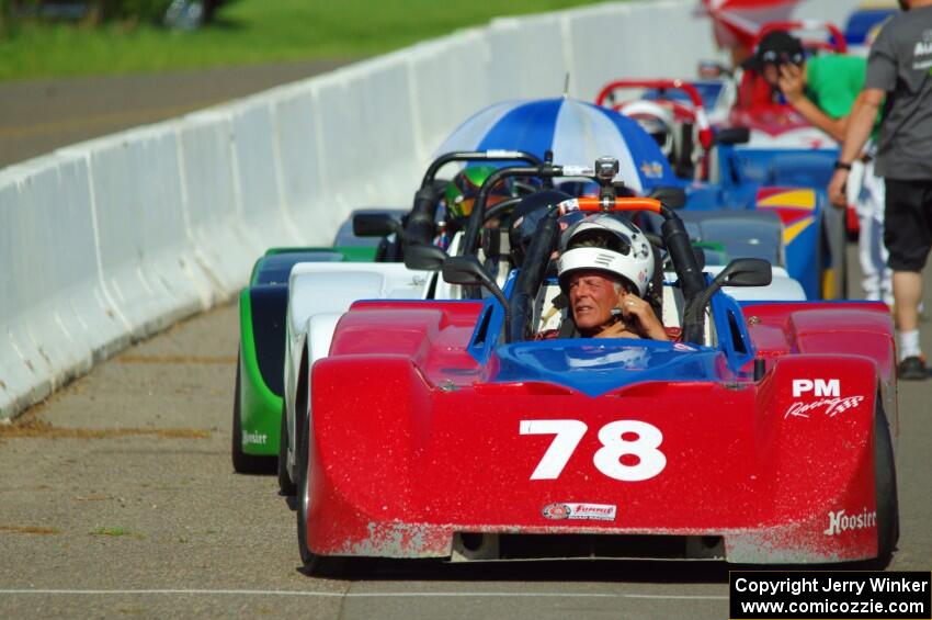 Reid Johnson's Spec Racer Ford 3 on the false grid.