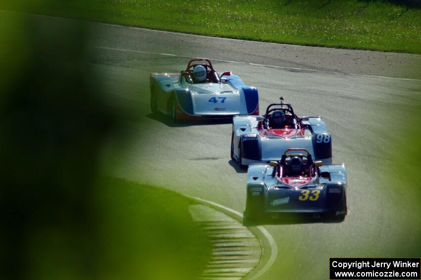 Andrea King's Spec Racer Ford 3, and Bill Douglas' Spec Racer Ford