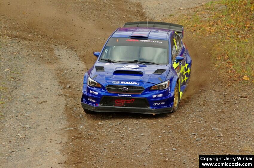 David Higgins / Craig Drew Subaru WRX STi comes through the spectator point on SS9, Arvon-Silver I.