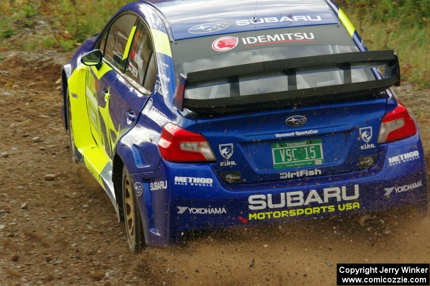 David Higgins / Craig Drew Subaru WRX STi comes through the spectator point on SS9, Arvon-Silver I.