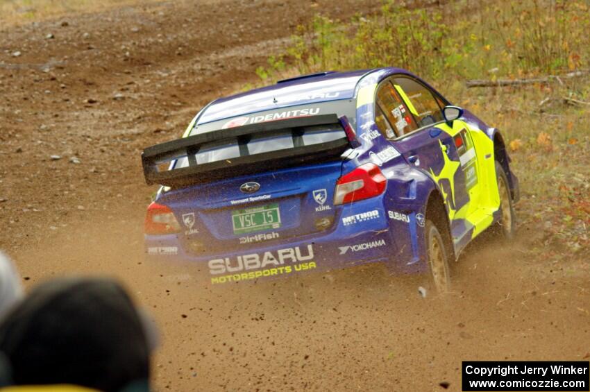 David Higgins / Craig Drew Subaru WRX STi comes through the spectator point on SS9, Arvon-Silver I.