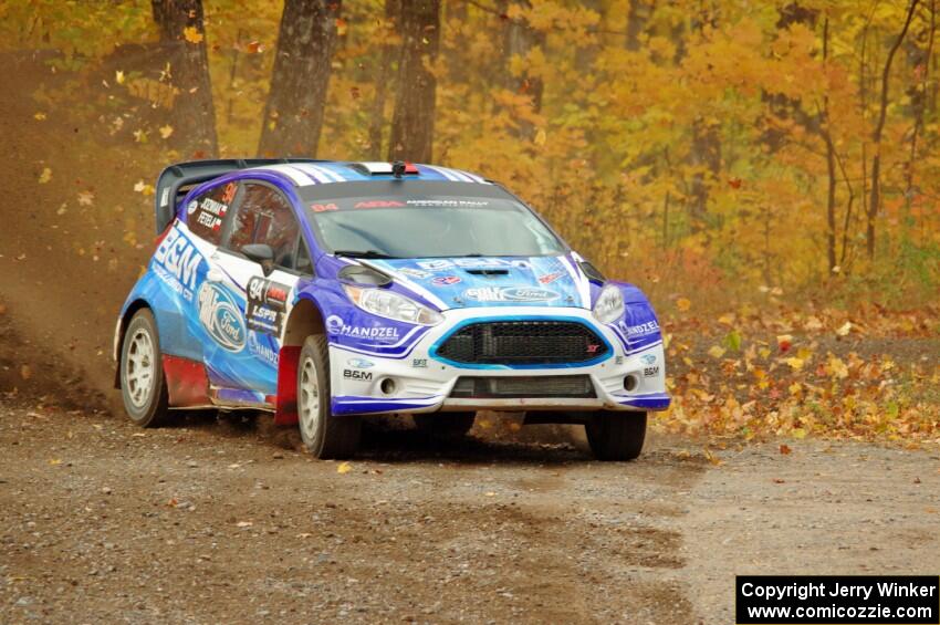 Piotr Fetela / Dominik Jozwiak Ford Fiesta comes through the spectator point on SS9, Arvon-Silver I.