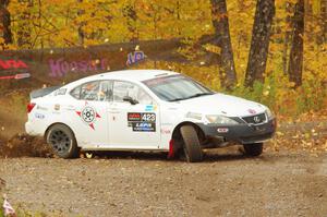 Michael Hooper / Claudia Barbera-Pullen Lexus IS350 comes through the spectator point on SS9, Arvon-Silver I.