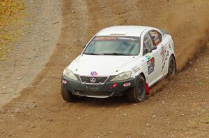 Michael Hooper / Claudia Barbera-Pullen Lexus IS350 comes through the spectator point on SS9, Arvon-Silver I.