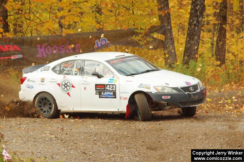 Michael Hooper / Claudia Barbera-Pullen Lexus IS350 comes through the spectator point on SS9, Arvon-Silver I.