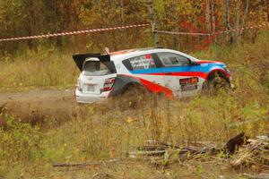 Pat Moro / Ole Holter Chevy Sonic comes through the spectator point on SS9, Arvon-Silver I.