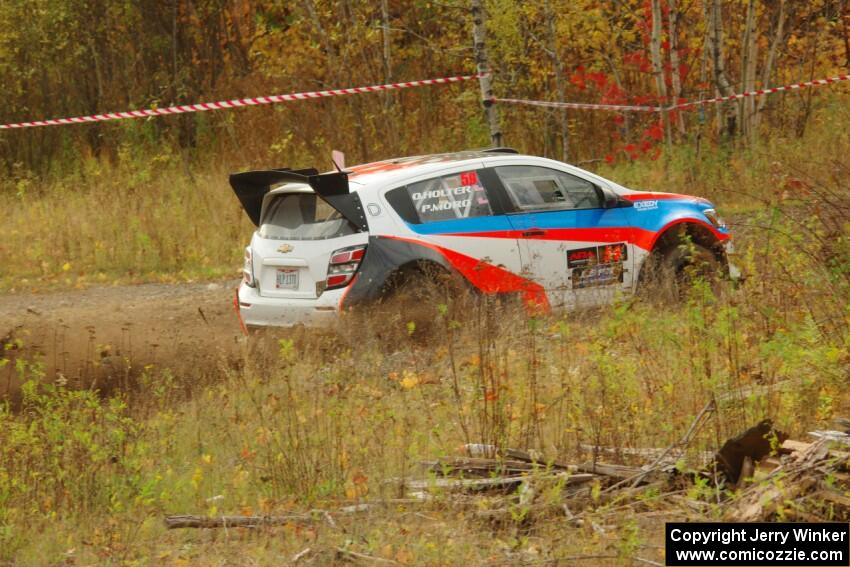 Pat Moro / Ole Holter Chevy Sonic comes through the spectator point on SS9, Arvon-Silver I.