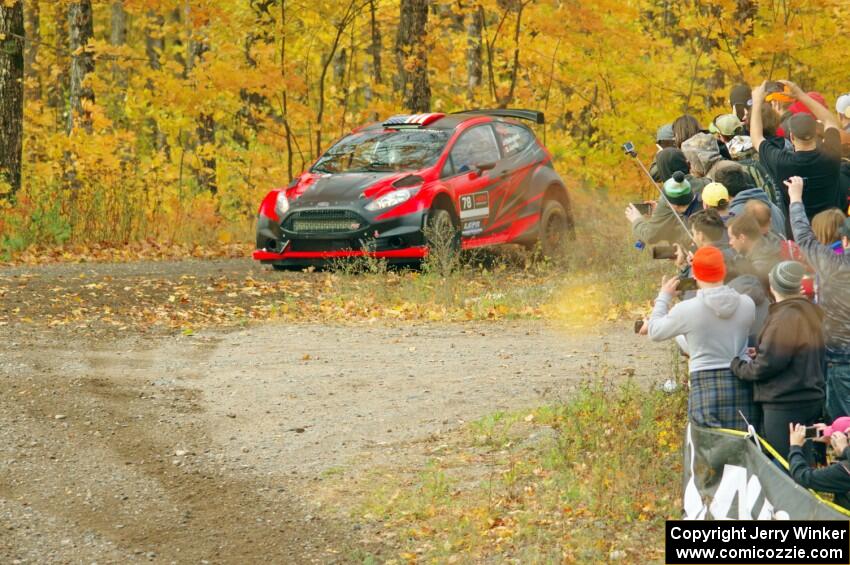 Dave Wallingford / Leanne Junnila Ford Fiesta comes through the spectator point on SS9, Arvon-Silver I.