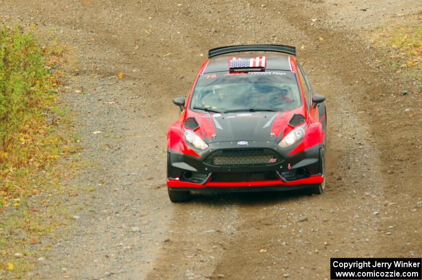 Dave Wallingford / Leanne Junnila Ford Fiesta comes through the spectator point on SS9, Arvon-Silver I.