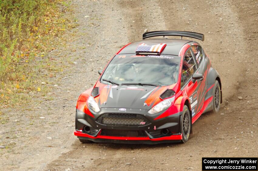 Dave Wallingford / Leanne Junnila Ford Fiesta comes through the spectator point on SS9, Arvon-Silver I.