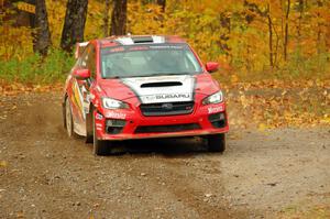 Matt Dickinson / Daniel Piker Subaru WRX STi comes through the spectator point on SS9, Arvon-Silver I.