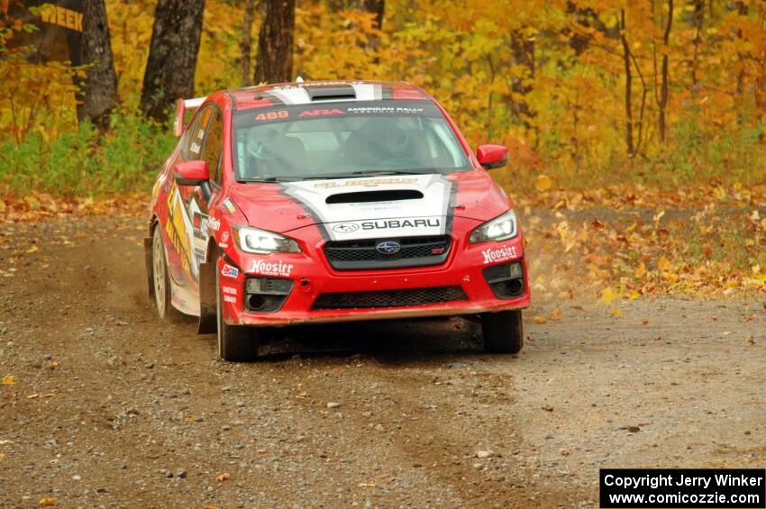 Matt Dickinson / Daniel Piker Subaru WRX STi comes through the spectator point on SS9, Arvon-Silver I.